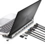 NGS WonderDock 12 Pro Hub USB-C: 3xUSB, 2xHDMI, VGA, RJ45, Lector tarjetas, Jack 3.5mm, PD Gris